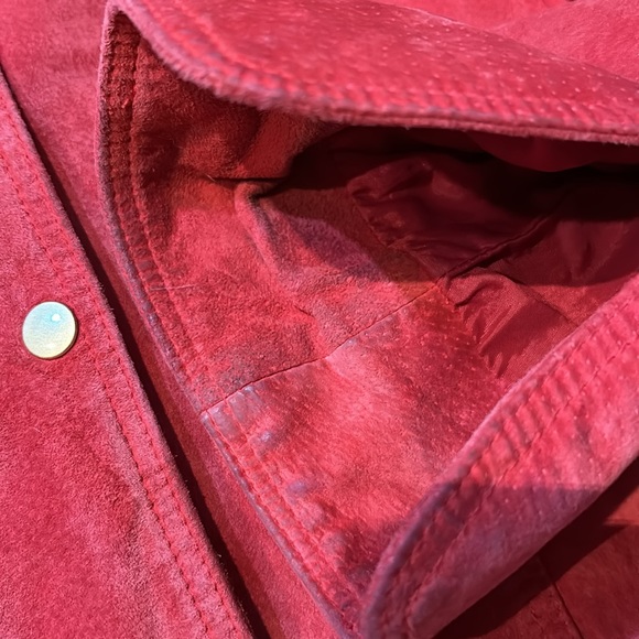 David Brooks 100% pig suede blazer jacket gold tone snap buttons tailored fit - Picture 6 of 7